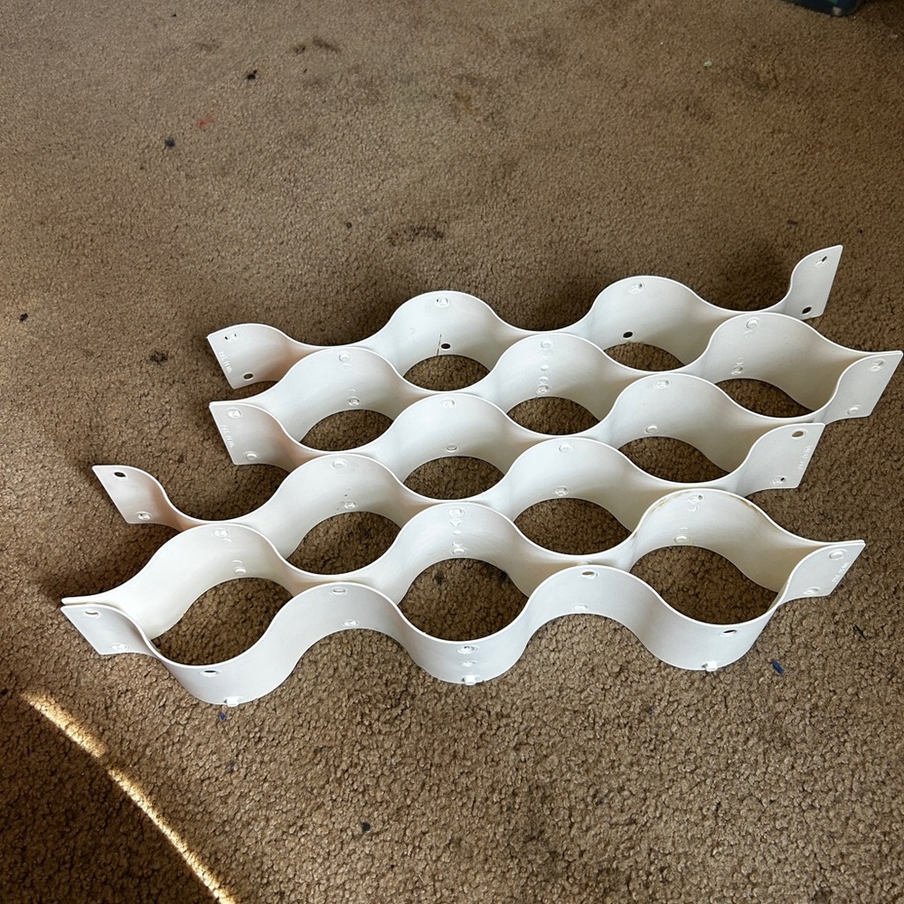 White Plastic adjustable sock sorter